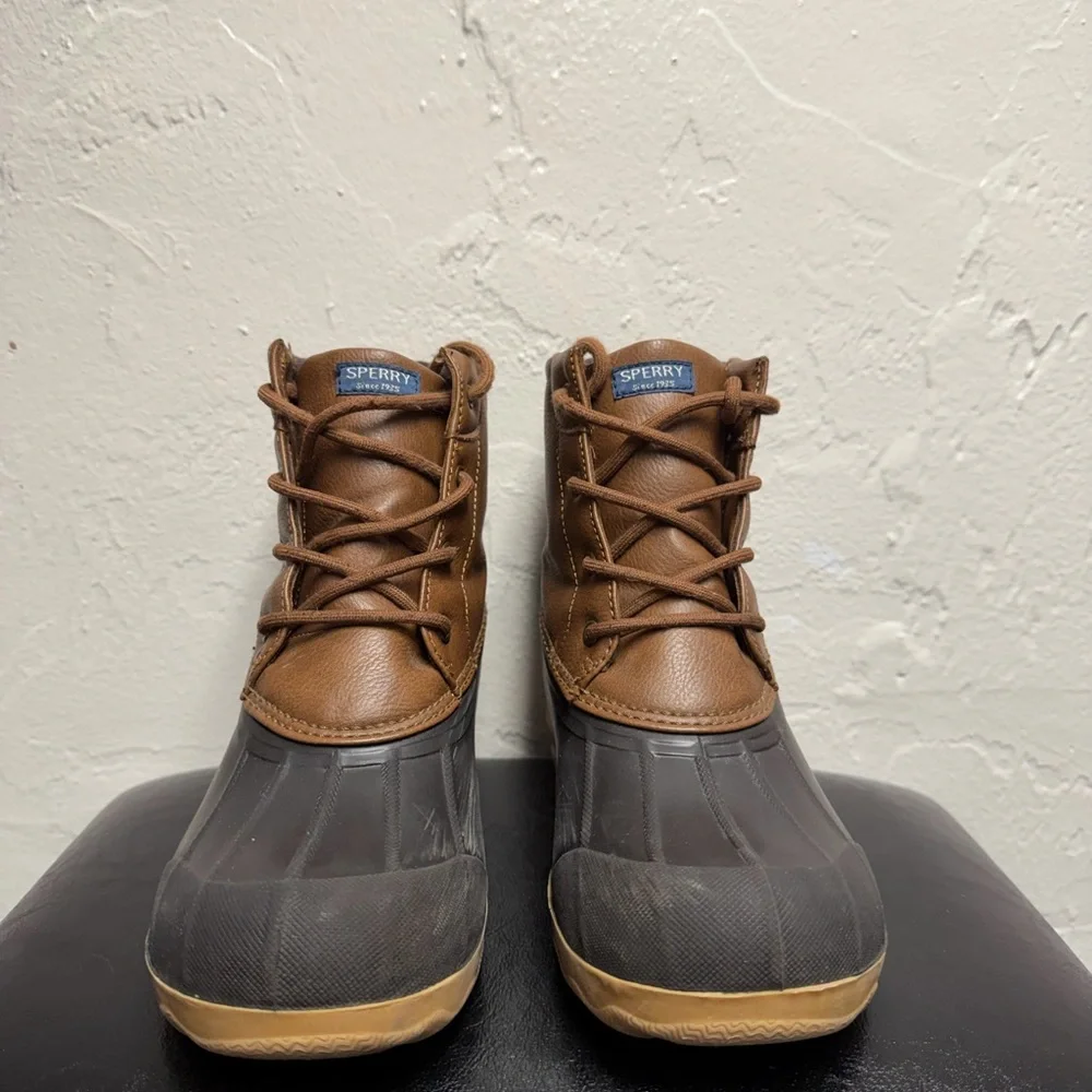 Sperry Men's Tan and Black Weatherproof Boots